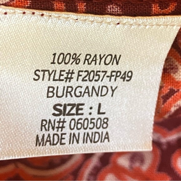 Blue Rain floral blouse size Large - Picture 4 of 4